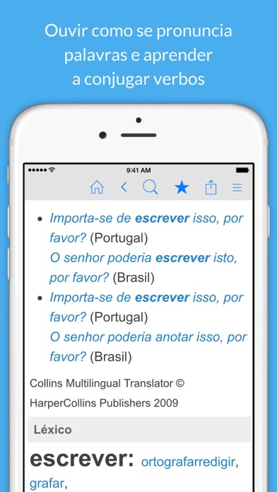 Dicionário Português. Screenshot