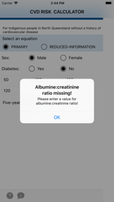 Indigenous CVD Risk Calculator screenshot