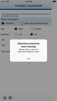 Indigenous CVD Risk Calculator screenshot 2