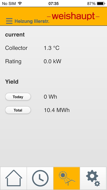 Weishaupt heating control