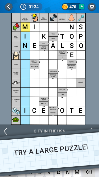 Solo Wordgrams Daily Crossword Screenshot