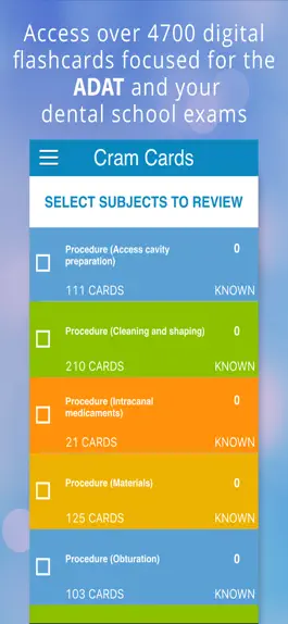 Game screenshot ADAT Endodontic Cram Cards mod apk
