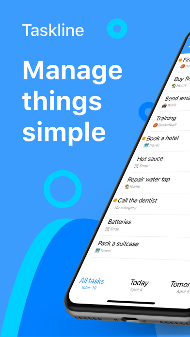 Taskline - task manager, notes screenshot