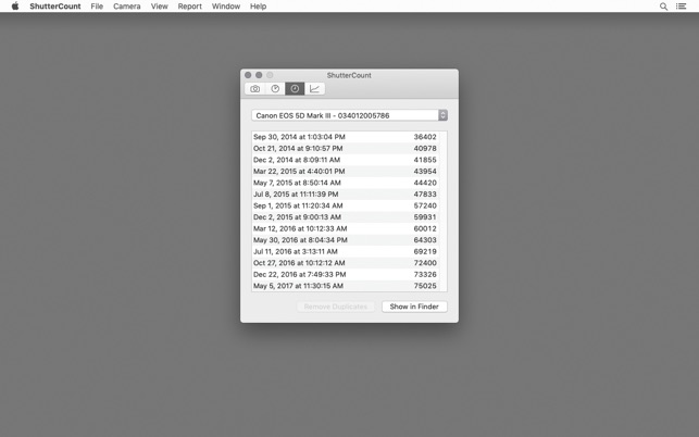 Shuttercount をmac App Storeで