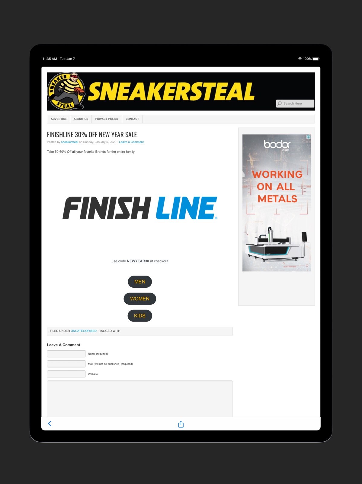 SNEAKERSTEAL ipad screenshot 2