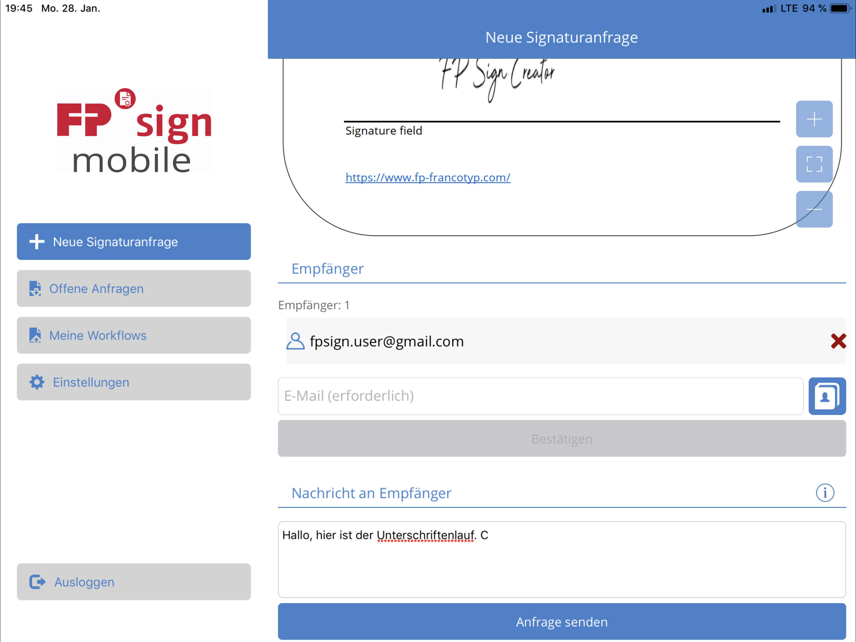 FP Sign mobile