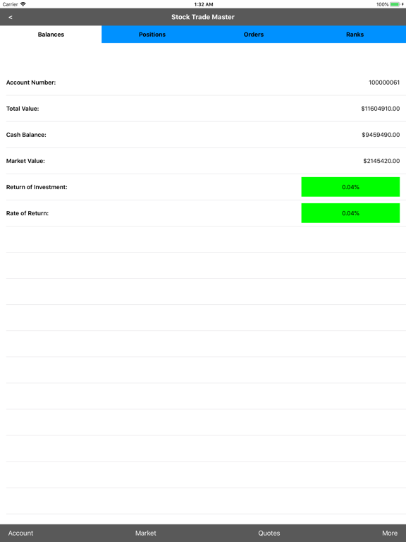 Stock Trade Master iPad screenshot