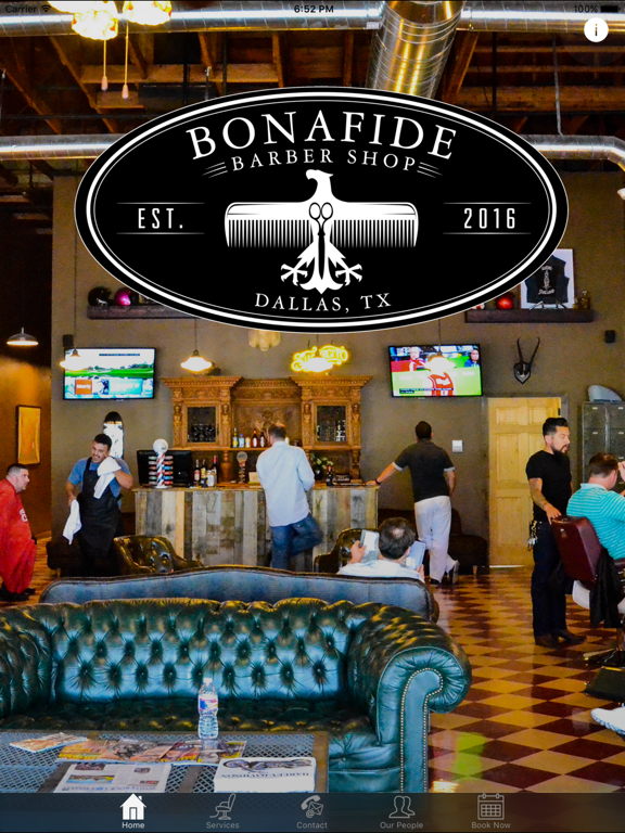 Bonafide Barber Shop iPad screenshot 1 - Lifestyle app