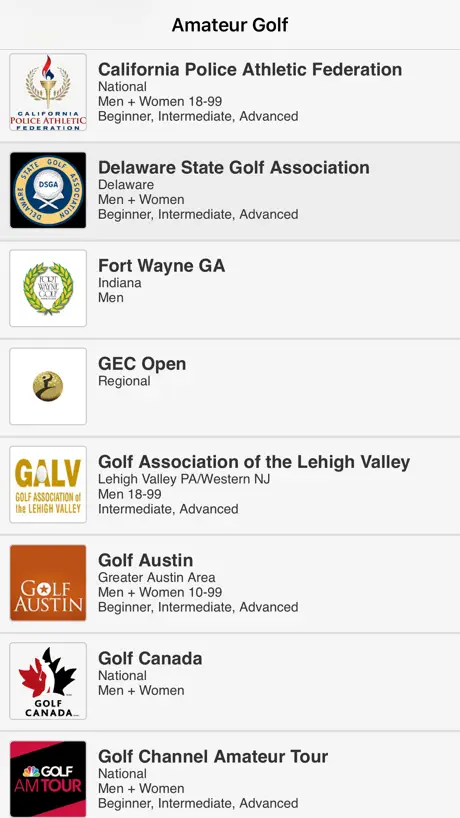 Amateur Golf