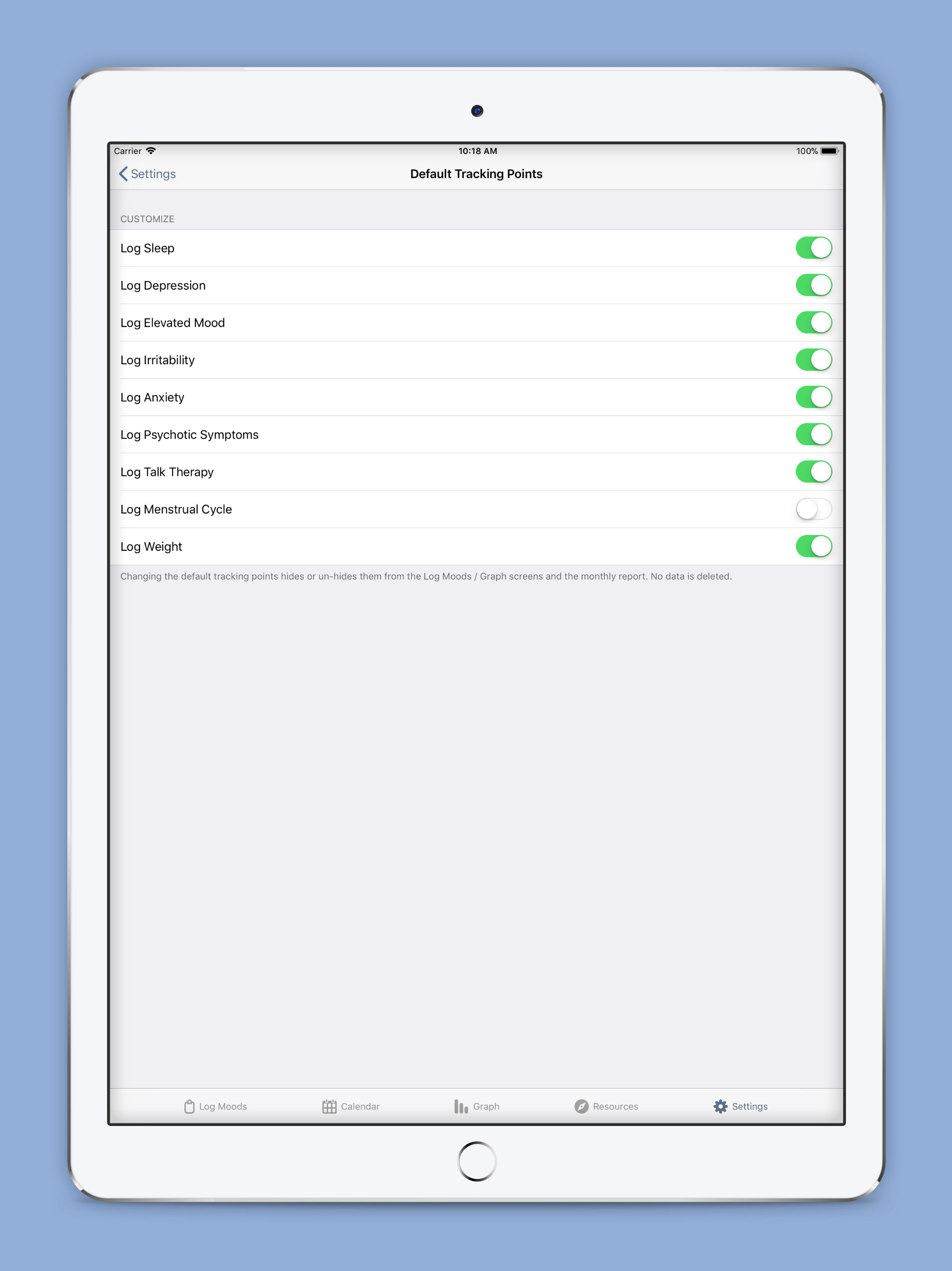 eMoods Bipolar Mood Tracker screenshot 10