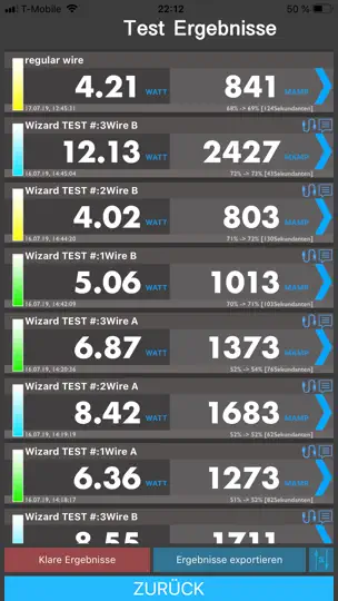 Screenshot von Amperes - Battery Tests & Info auf dem iPhone 4