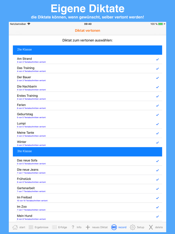 Diktat Trainer iPad screenshot 8 - Education app