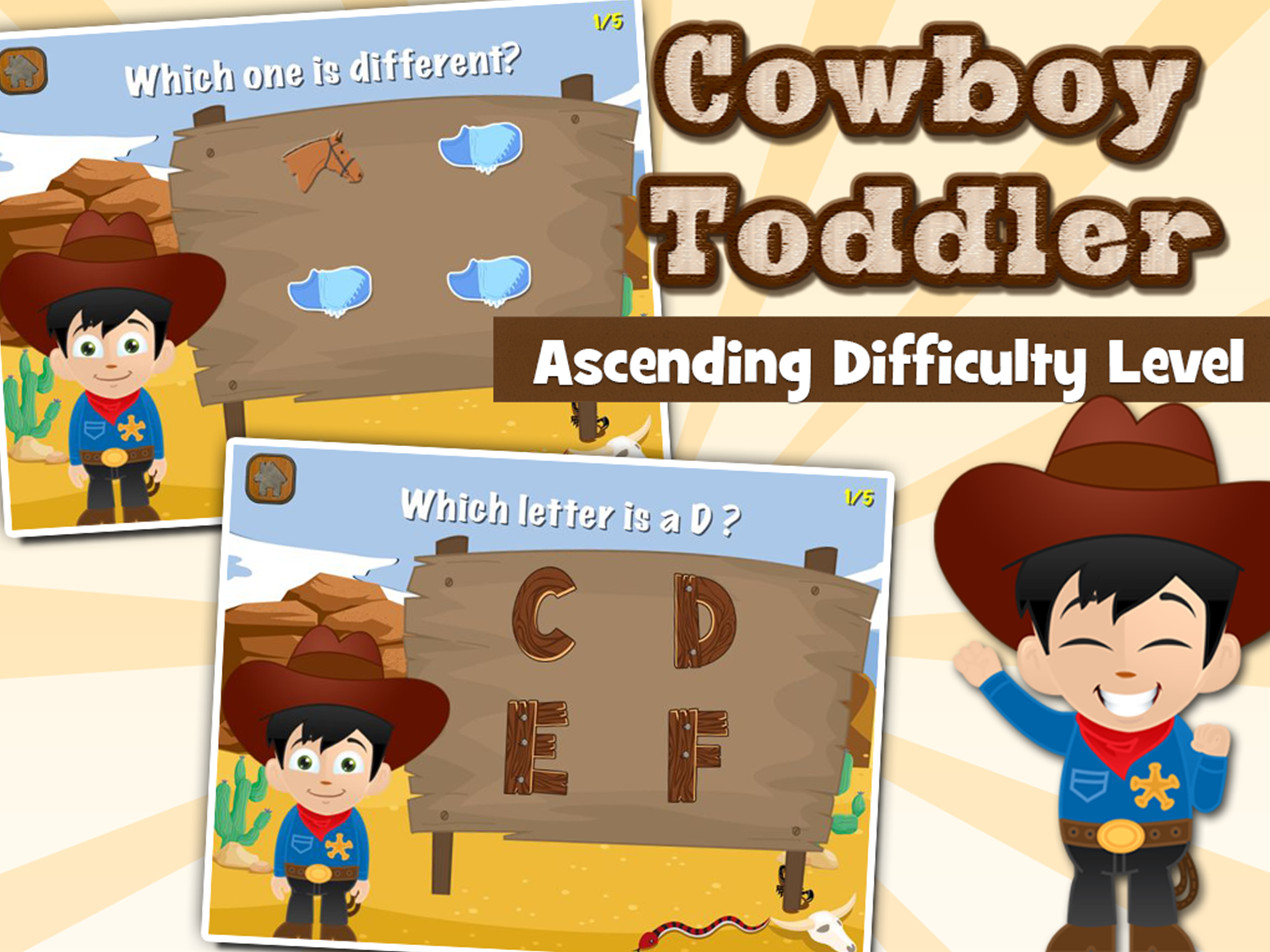 Cowboy Toddler Learning Games