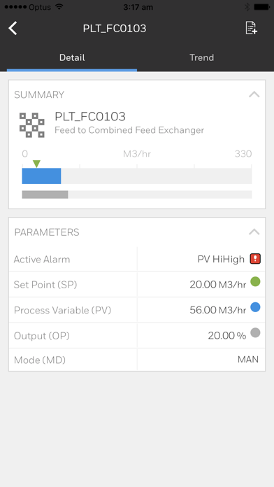 Honeywell Experion Screenshot