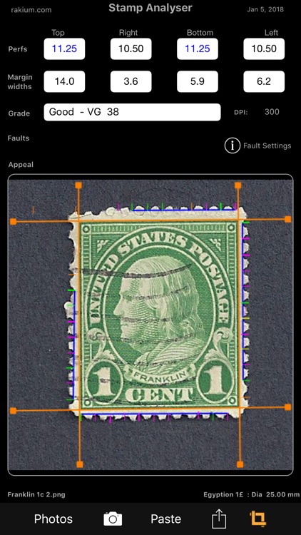 Stamp Analyser