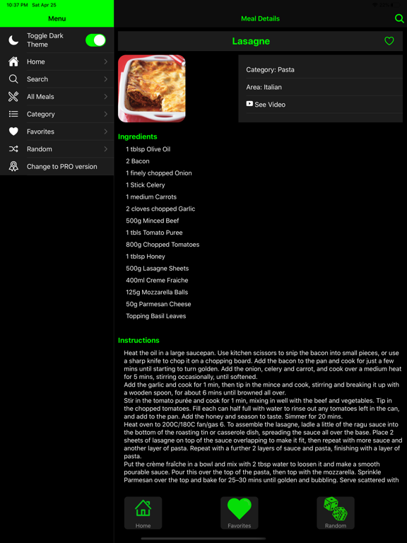 Screenshot #6 pour Meal Recipes