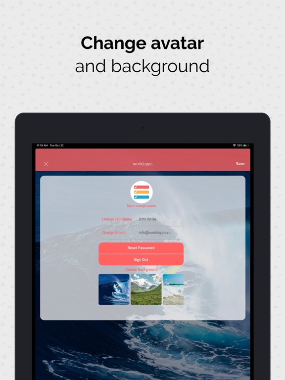 WorldList: To-Do List & Tasks iPad screenshot