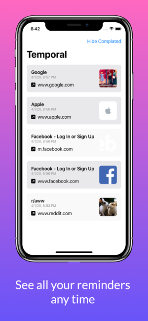 Temporal - URL Reminders(圖2)-速報App