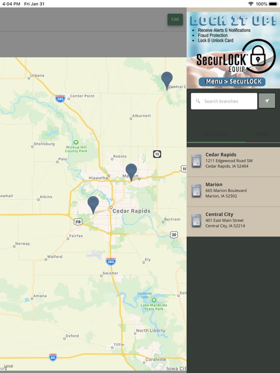 Ohnward Bank & Trust iPad screenshot 4 - Finance app