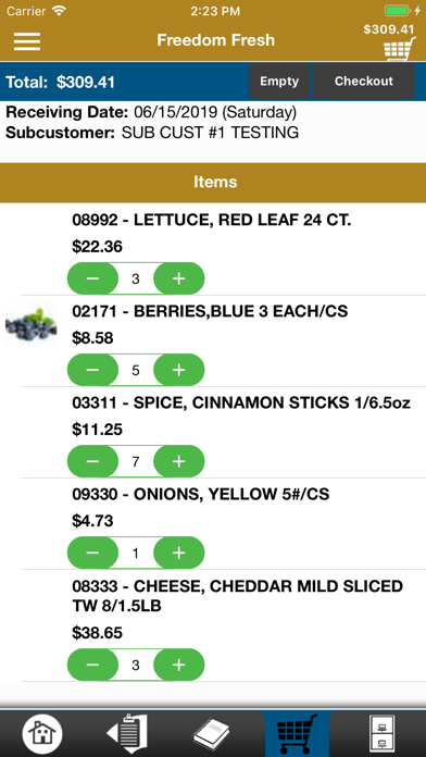 Freedom Fresh Checkout Screenshot