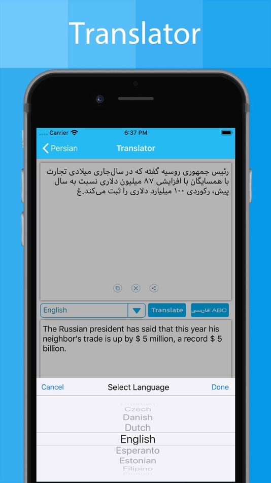 #3. Persian Keyboard - Translator (iOS) Podle: Piyush Parsaniya