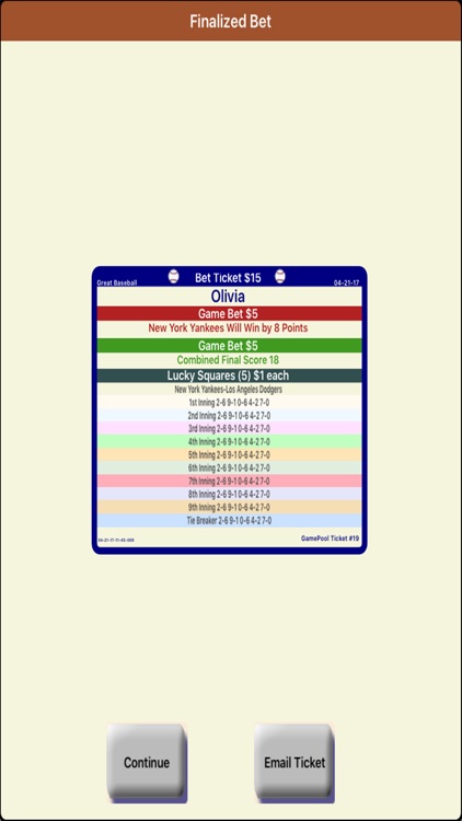 Baseball GamePool-Match&Series