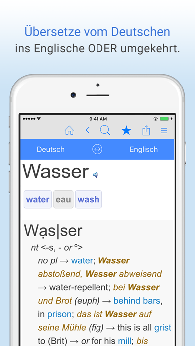 Screenshot #1 pour Deutsch-Englisch Wörterbuch.