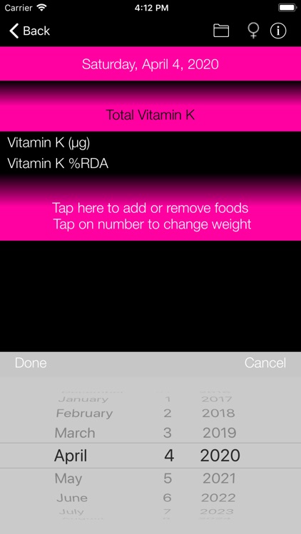 Vitamin K Counter & Tracker