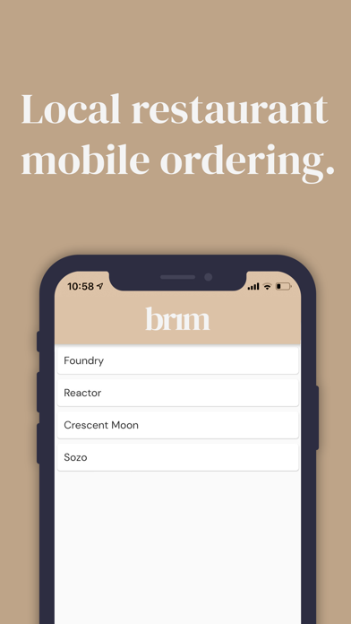 Screenshot #1 pour Brim: Mobile Ordering