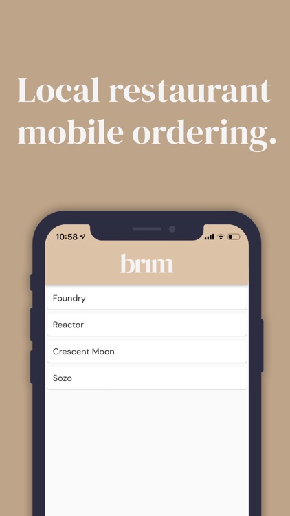 Brim: Mobile Ordering