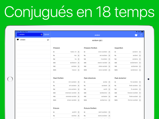 Screenshot #5 pour Les Verbes Italiens