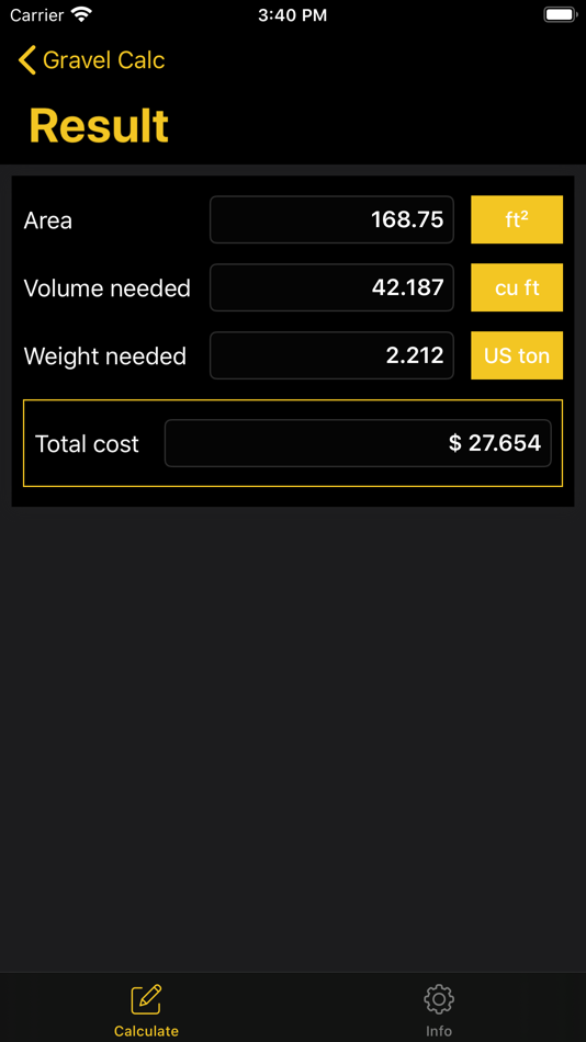 #3. Gravel Calculator - Calc (iOS) By: Phan Nhat Đang