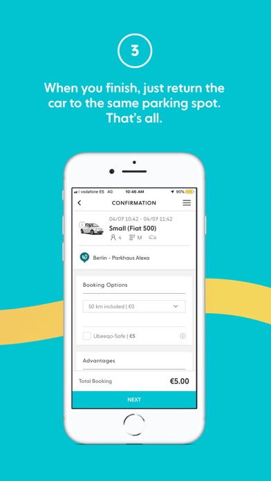 Ubeeqo Carsharing Screenshot