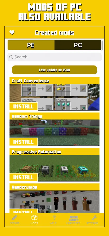 Mods for Minecraft PC & PE