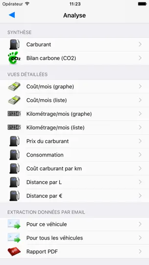 Capture d'écran de Gas Manager sur iPhone 3