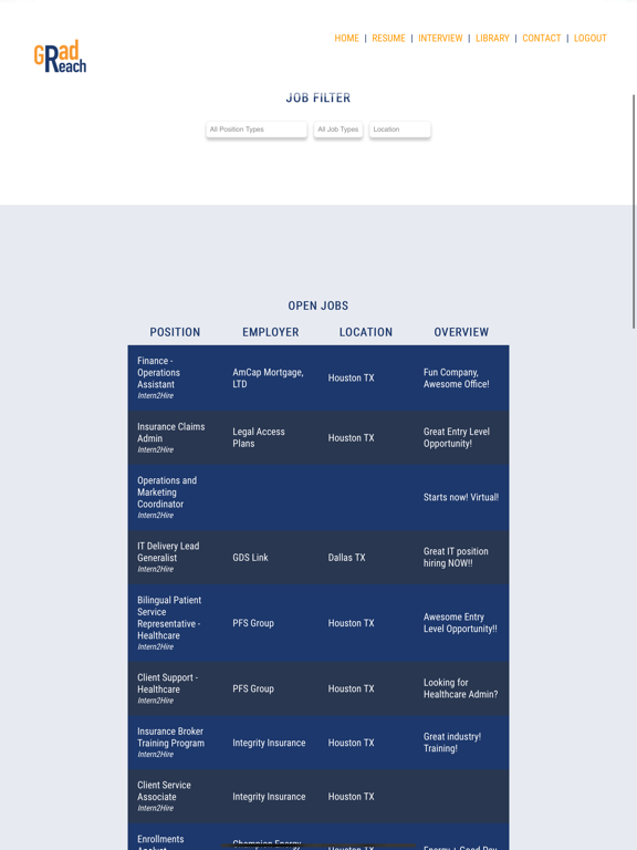 GradReach iPad screenshot 1 - Business app
