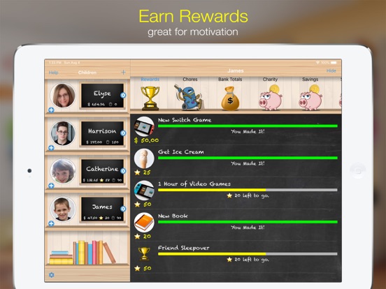 iAllowance Lite with Chores iPad screenshot 4 - Finance app