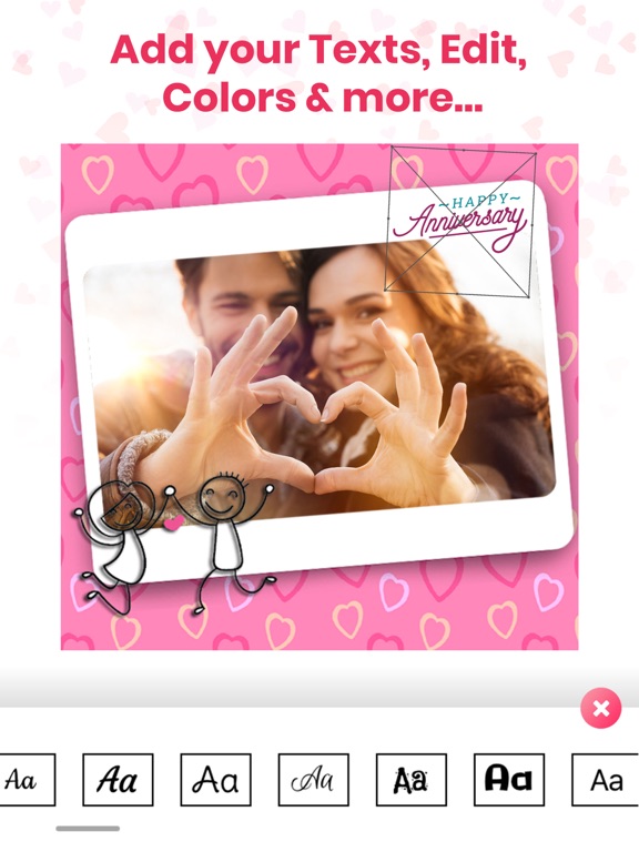 Anniversary Photo Frames Cards iPad screenshot