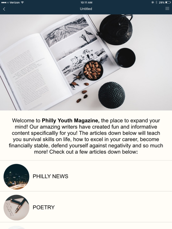 Philly Youth iPad screenshot 2 - Lifestyle app