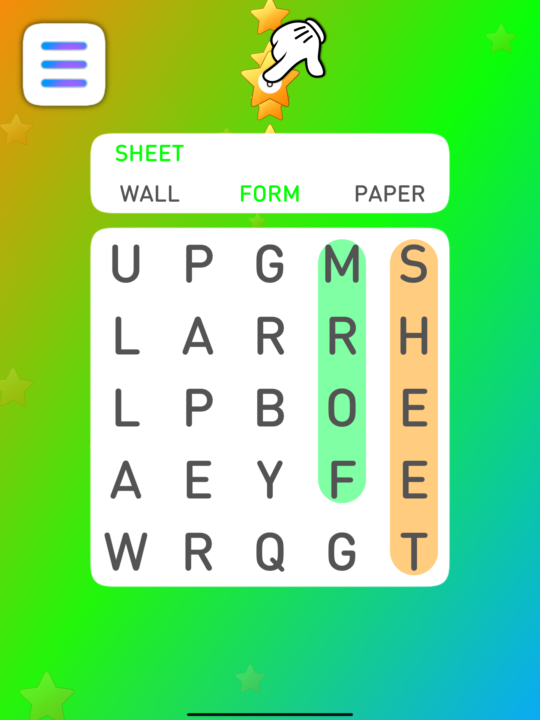 Find words: search words