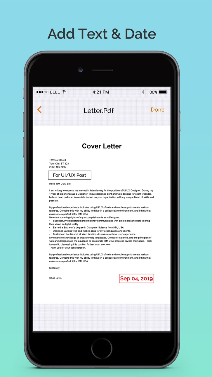 iPhone screenshot