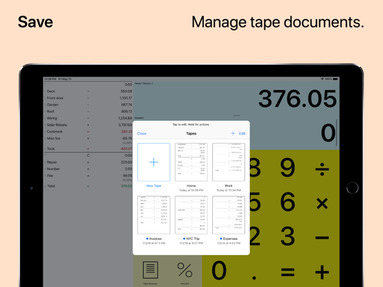 Digits Tape Calculator iPad screenshot 8 - Utilities app