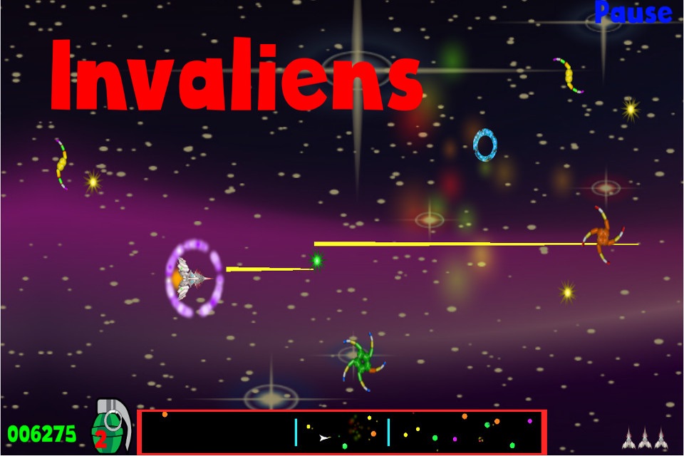 Invaliens, Galaxy Defender. screenshot 2