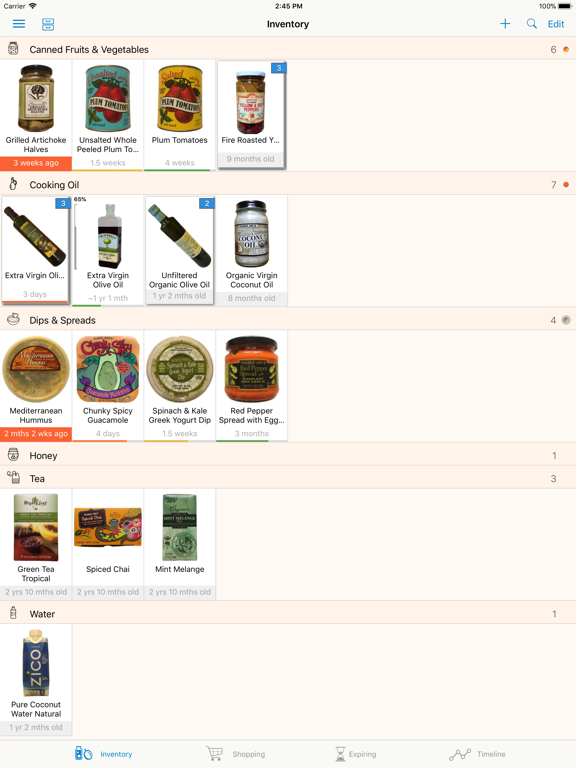 Pantry Check - Grocery List iPad screenshot 1 - Shopping app