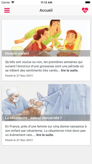 Capture d'écran de MediFile sur iPhone 5