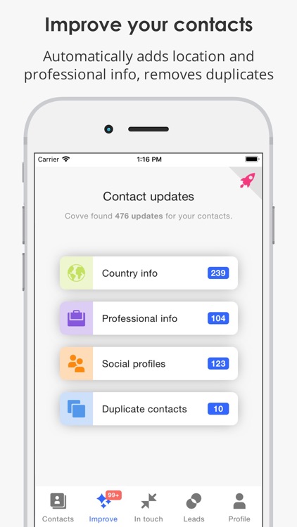 Covve: Contacts address book