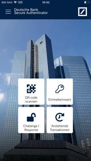 Screenshot von DB Secure Authenticator auf dem iPhone 1