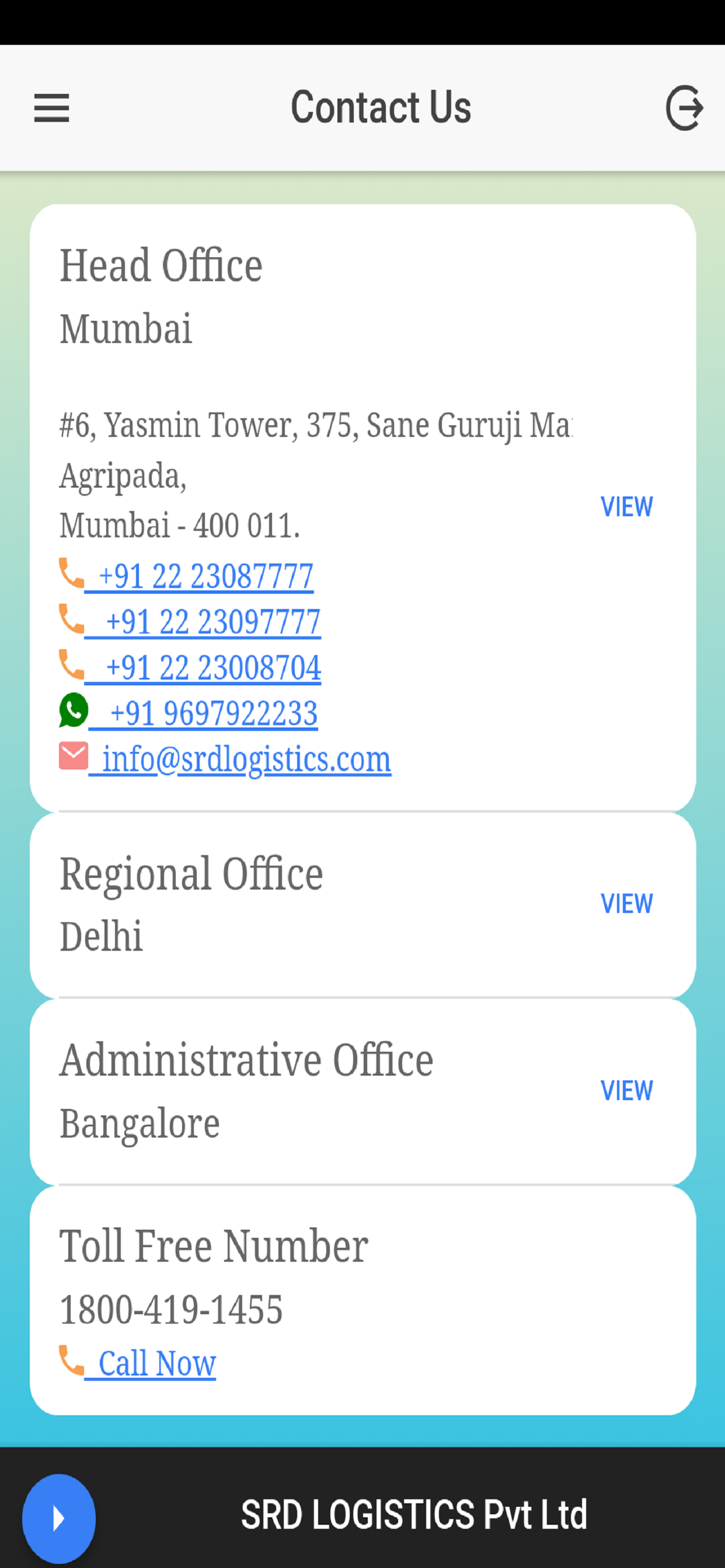 SRD Logistics (P) Ltd