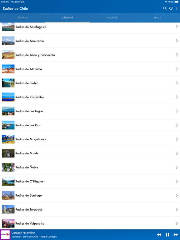 +Radios de Chile iPad screenshot 4 - Music app