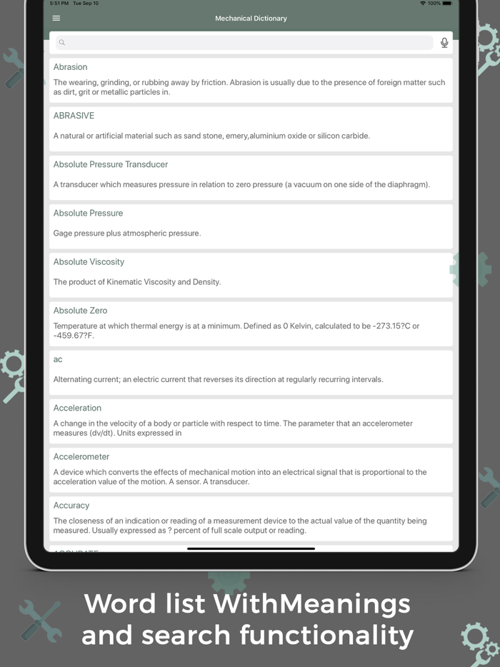 Mechanical Dictionary -Offline